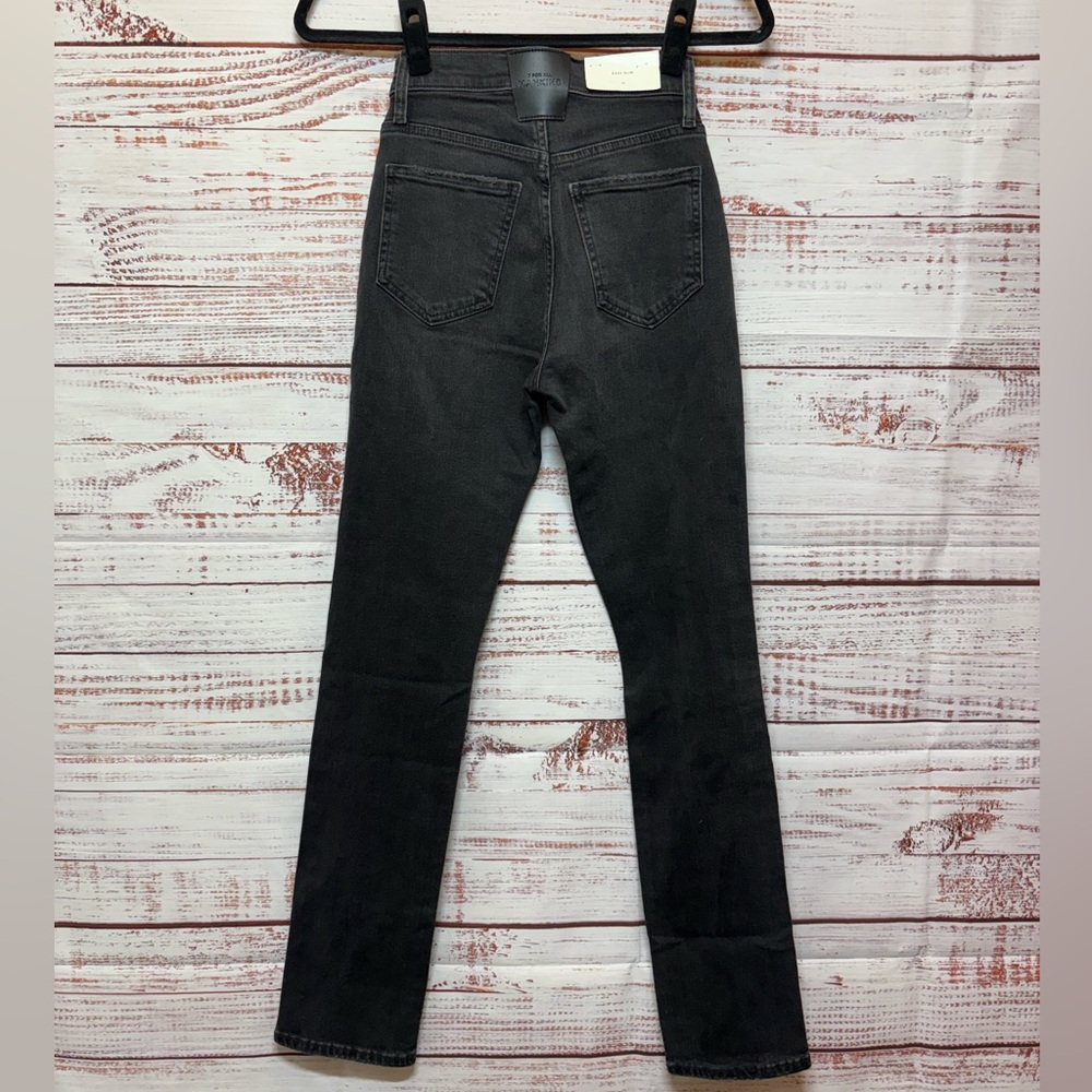 7 for All Mankind Easy Slim Black Wash Jeans